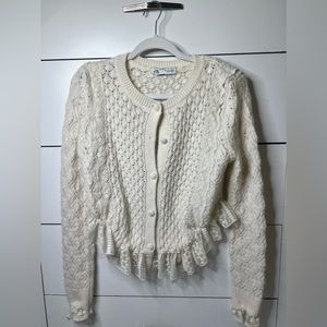 Zara Lace and Wool Cardigan
